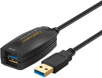 Активный USB-удлинитель USB 3.0 Extender от мужчины к женщине, шнур длиной 5 М с Усилителем сигнала, Совместимый с Oculus Quest Link, Xbox, PS4