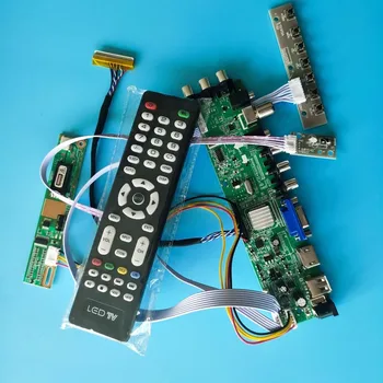 Комплект для LTN141W1-L05/LTN141W1-L01 платы контроллера TV VGA USB AV 1 CCFL ЖК-цифровая панель HDMI 1280X800 пульт дистанционного управления DVB-T 30pin 14,1 