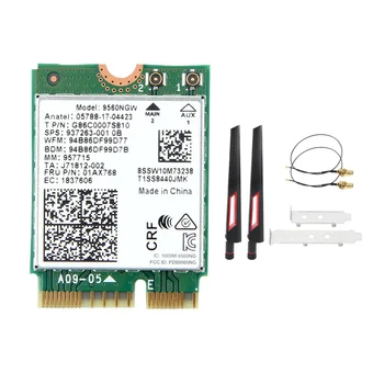 9560NGW Адаптер Wi-Fi карты + антенна 1730 Мбит/с Беспроводной AC 9560 2,4 G + 5G BT 5,0 802.11Ac M.2 CNVI 9560NGW беспроводной адаптер B