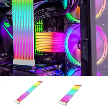 RGB Удлинитель, осветительная лента, светящийся жилет, многофункциональный 24PIN 8PINx3, Силиконовый мягкий светильник, украшение для настольного компьютера