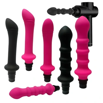 Вибратор Секс-машина Массажный пистолет для фасции, насадки на силиконовый фаллоимитатор, секс-игрушки для мужчин и женщин, Вибраторы, мастурбация пениса
