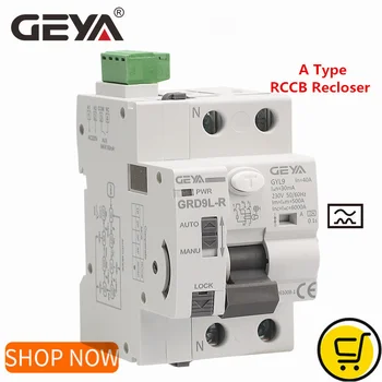 Автоматический выключатель GEYA GRD9L-R с предохранителем типа RCCB RCD ELCB 40A 63A 30mA 100mA 300mA