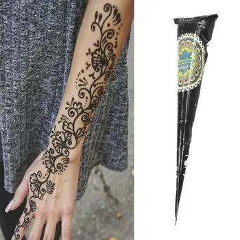 25 г Краски для тела Mehndi, Черные Конусы Хны, Индийская Татуировочная паста Хной Для временной татуировки, наклейка для боди-арта