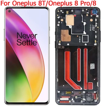 Новый Оригинальный Для Oneplus 8T 8 Pro ЖК-дисплей с сенсорным экраном и рамкой 6,78 