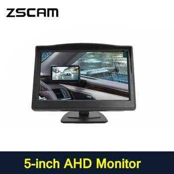 Новый мини цифровой 800*480 5- Дюймовый AHD Монитор для домашней безопасности Видеонаблюдения с камерой PAL/NTSC/Дисплеем камеры переднего или заднего вида
