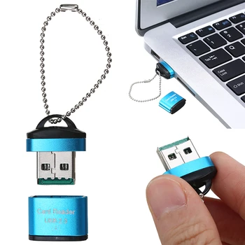 Адаптер для чтения USB-карт 26 * 18 мм, устройство для чтения металлических TF-карт для мобильного телефона, брелок для ключей для Micro SD SDHC SDXC TF-адаптера