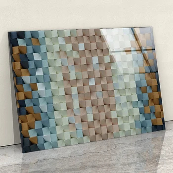 60x40 см 3D мозаика Современная простая безрамная художественная роспись из закаленного стекла для спальни, гостиной, Дивана, спинки, украшения стен