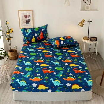 Комплект постельного белья для детей с динозаврами Twin 3шт Простыни для космического пространства Маленькие Машинки Детские простыни с бабочками с наволочками