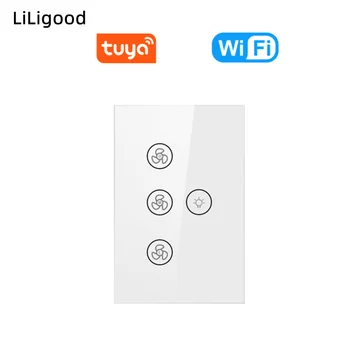 Liligood Tuya Smart WiFi Вентилятор Выключатель Света Лампа tmall genie Приложение Smart Life Работает с Amazon Alexa Google Homeremote control