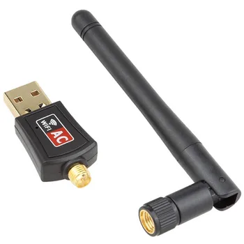 802.11B/G/N/AC двухдиапазонный 600 Мбит/с RTL8811CU Беспроводной USB WiFi адаптер dongle с 2,4 G и 5,8 G внешней WiFi антенной для Android