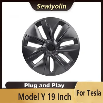 Для Tesla Model Y 19 Дюймовые Автомобильные Аксессуары Крышка Ступицы колеса Performance Автомобильные Колпачки с Полным Зазором обода и Плюем